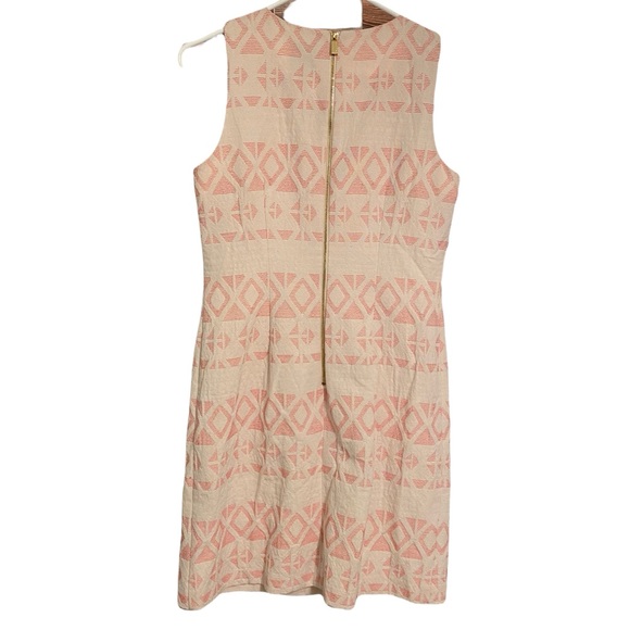 Vince Camuto Women Pink Embellished Jacquard Sleeveless Shift Dress - Picture 4 of 6